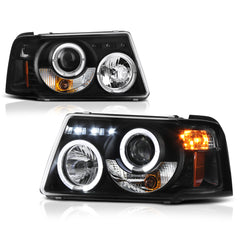 2001-2011 Ford Ranger Black Headlight