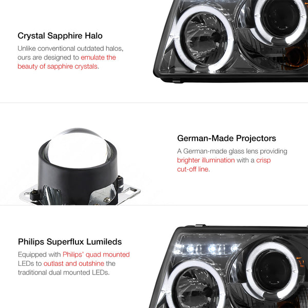 2001-2011 Ford Ranger Smoked Headlight