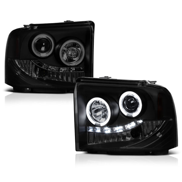 2005-2007 Ford F-250 | F-350 | F-450 | F-550 Superduty Sinister Black Headlight