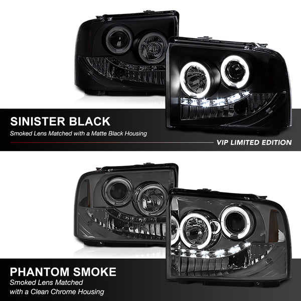 2005-2007 Ford F-250 | F-350 | F-450 | F-550 Superduty Sinister Black Headlight