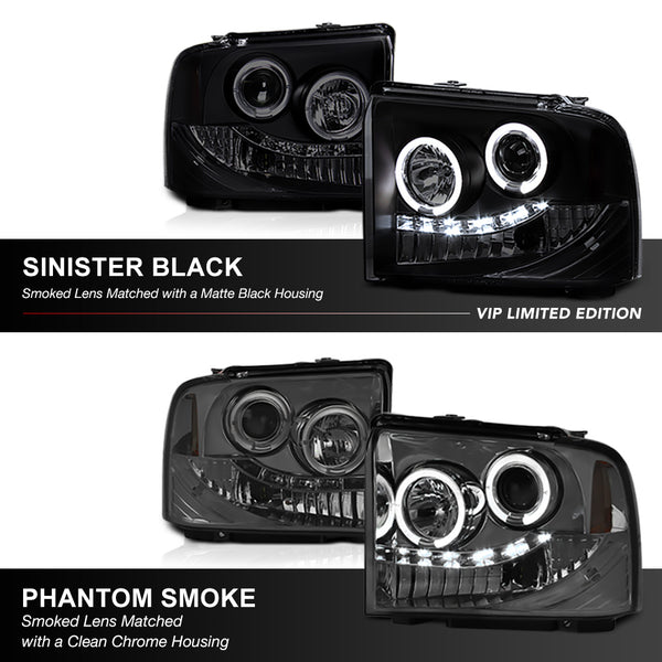 2005-2007 Ford F-250 | F-350 | F-450 | F-550 Superduty Sinister Black Headlight