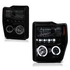 2008-2010 Ford F-250 | F-350 | F-450 | F-550 Superduty Sinister Black Headlight