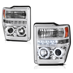 2008-2010 Ford F-250 | F-350 | F-450 | F-550 Superduty Chrome Headlight