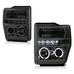 2008-2010 Ford F-250 | F-350 | F-450 | F-550 Superduty Smoked Headlight