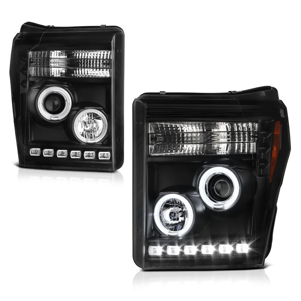 2011-2016 Ford F-250 | F-350 | F-450 Superduty Black Headlight