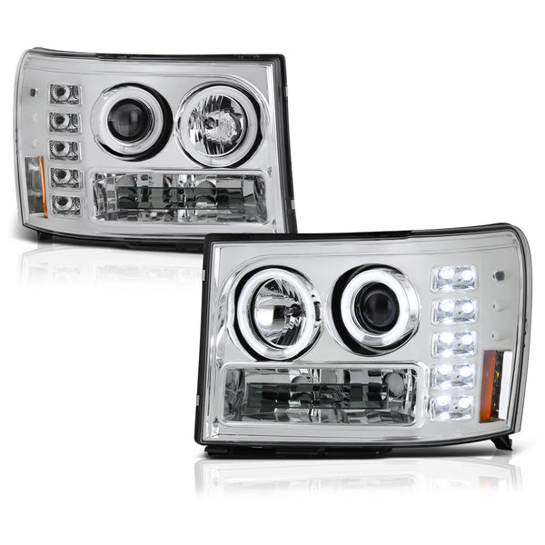 2007-2013 GMC Sierra 1500 Chrome Headlight