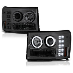 2007-2013 GMC Sierra 1500 Smoked Headlight