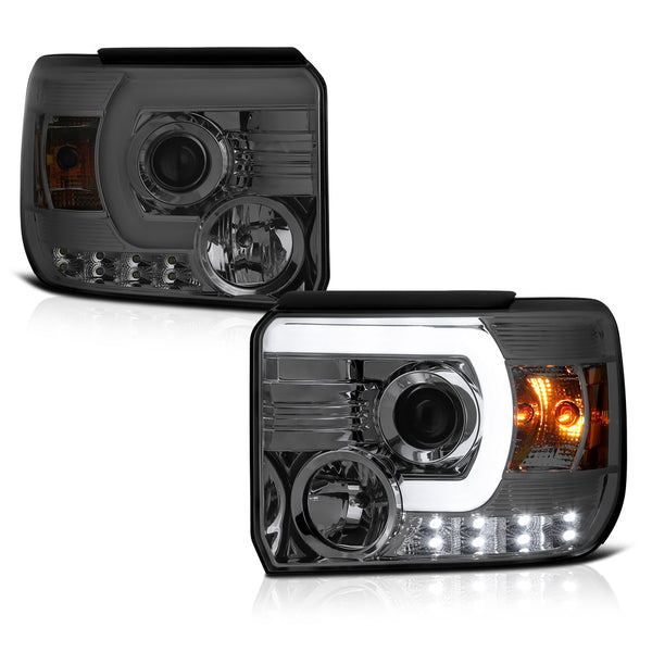 2014-2015 GMC Sierra 1500 Smoked Headlight