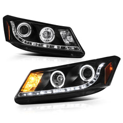 2008-2012 Honda Accord Black Headlight