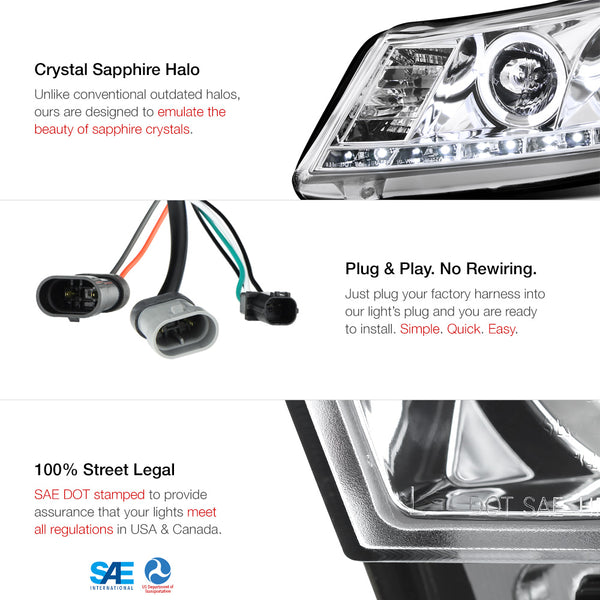 2008-2012 Honda Accord Chrome Headlight