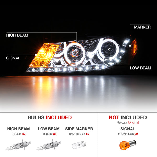 2008-2012 Honda Accord Chrome Headlight