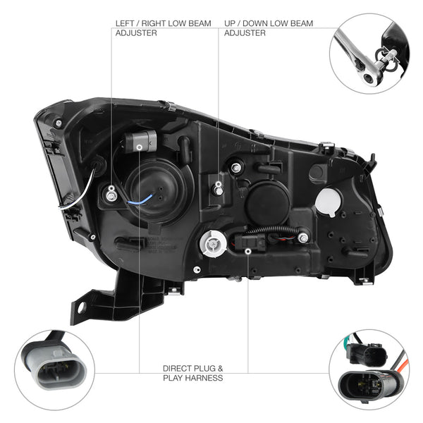 2008-2012 Honda Accord Chrome Headlight