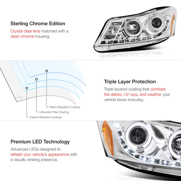 2008-2012 Honda Accord Chrome Headlight