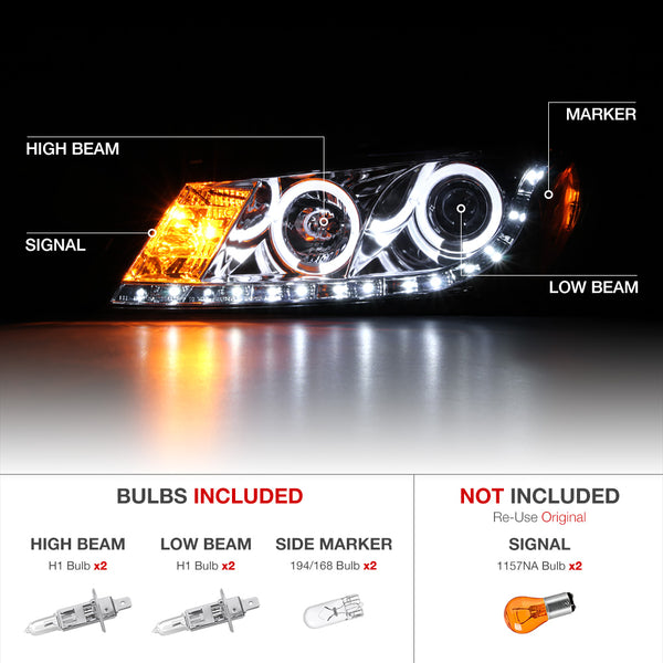 2008-2012 Honda Accord Smoked Headlight