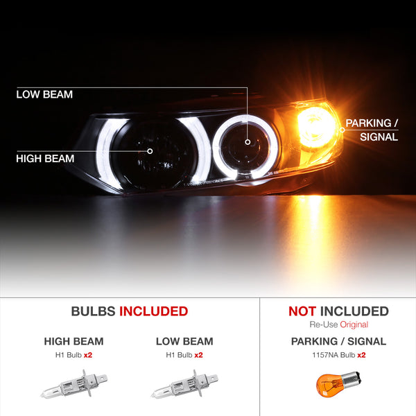 2006-2011 Honda Civic Black Headlight