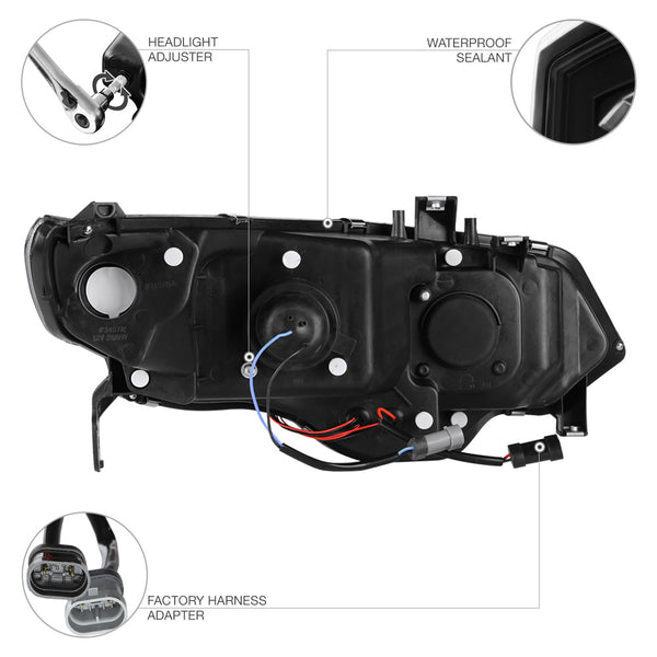 2006-2011 Honda Civic Black Headlight