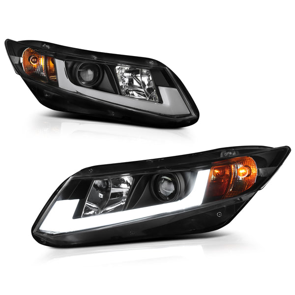 2012-2013 Honda Civic Black Headlight
