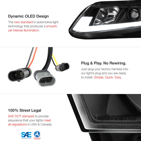 2012-2013 Honda Civic Black Headlight