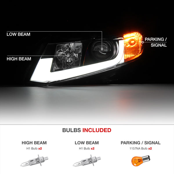 2012-2013 Honda Civic Black Headlight
