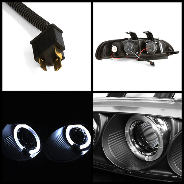 1992-1995 Honda Civic Black Headlight