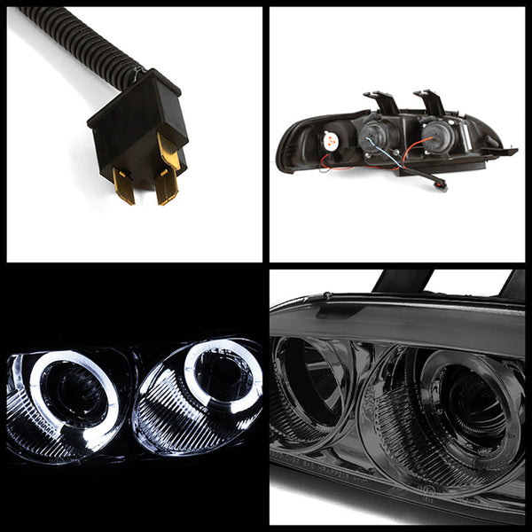 1992-1995 Honda Civic Smoked Headlight