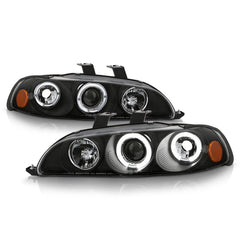 1992-1995 Honda Civic Black Headlight