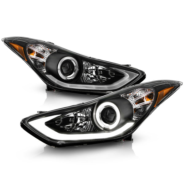 2011-2013 Hyundai Elantra Black Headlight