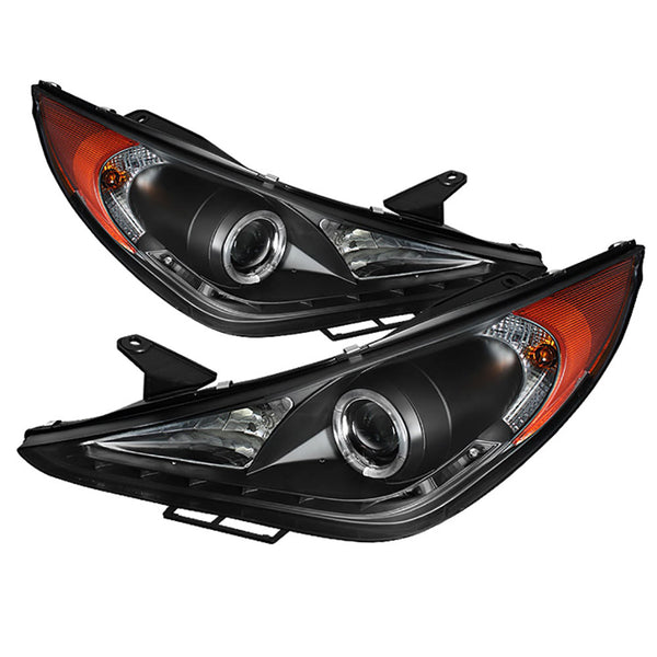 2011-2014 Hyundai Sonata Black Headlight