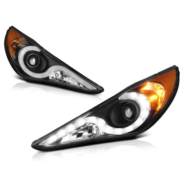 2011-2014 Hyundai Sonata Black Headlight