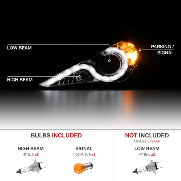 2011-2014 Hyundai Sonata Smoked Headlight