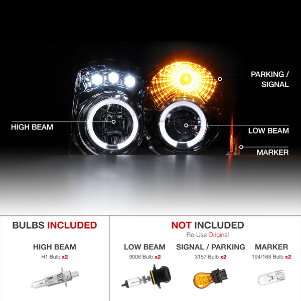 2005-2007 Jeep Grand Cherokee Chrome Headlight
