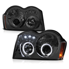 2005-2007 Jeep Grand Cherokee Smoked Headlight