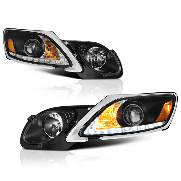 2006-2011 Lexus GS Series Black Headlight