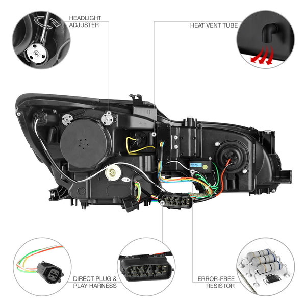 2006-2011 Lexus GS Series Black Headlight