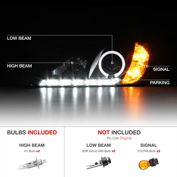 2001-2005 Lexus IS Series Black Headlight
