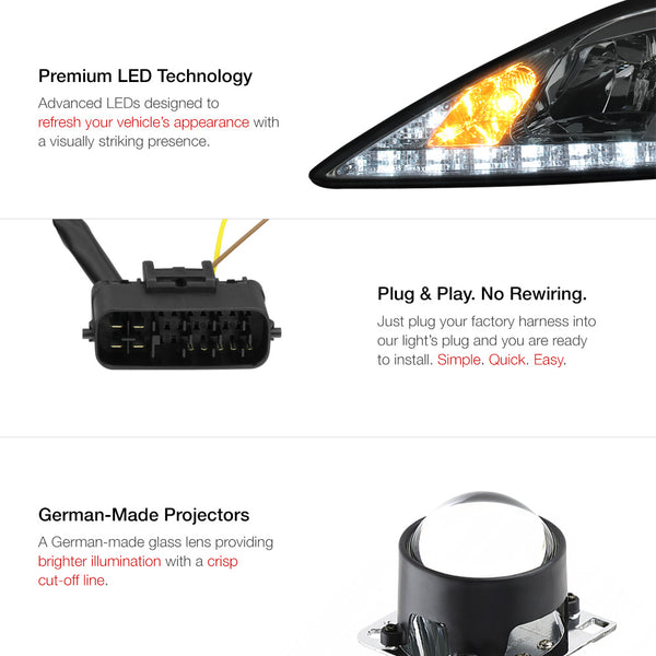 2006-2013 Lexus IS Series Smoked Headlight