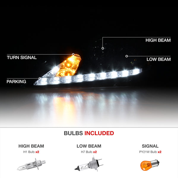 2006-2013 Lexus IS Series Smoked Headlight