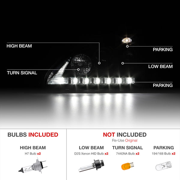 2004-2006 Lexus RX Series Black Headlight