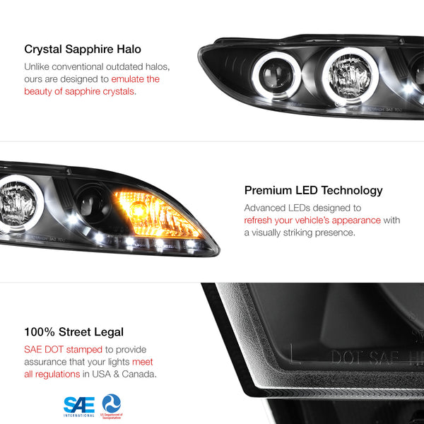 2003-2005 Mazda 6 Black Headlight