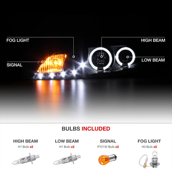 2003-2005 Mazda 6 Black Headlight
