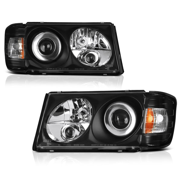 1986-1993 Mercedes-Benz W124 E-Class Black Headlight