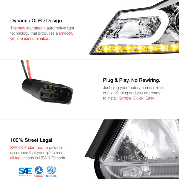2012-2014 Mercedes-Benz W204 C-Class Chrome Headlight