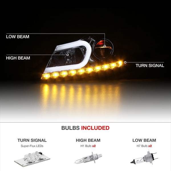 2012-2014 Mercedes-Benz W204 C-Class Chrome Headlight