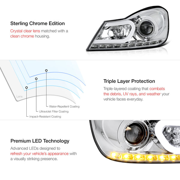 2012-2014 Mercedes-Benz W204 C-Class Chrome Headlight
