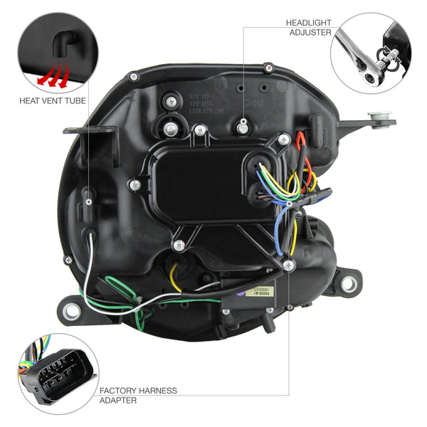 2007-2013 Mini Cooper Black Headlight