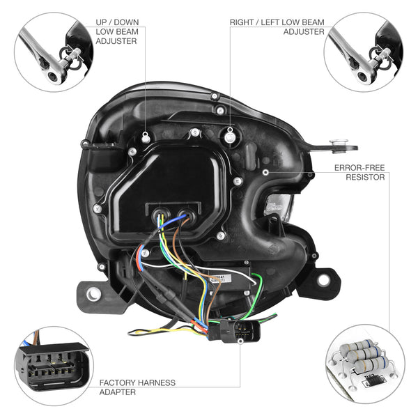 2011-2016 Mini Cooper Countryman Black Headlight