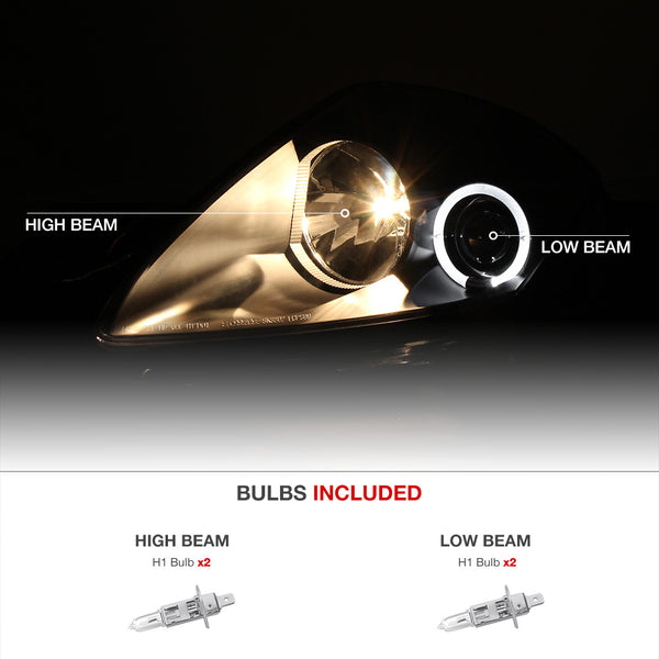 2000-2005 Mitsubishi Eclipse Black Headlight