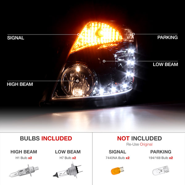 2003-2005 Nissan Z33 350Z Fairlady Smoked Headlight