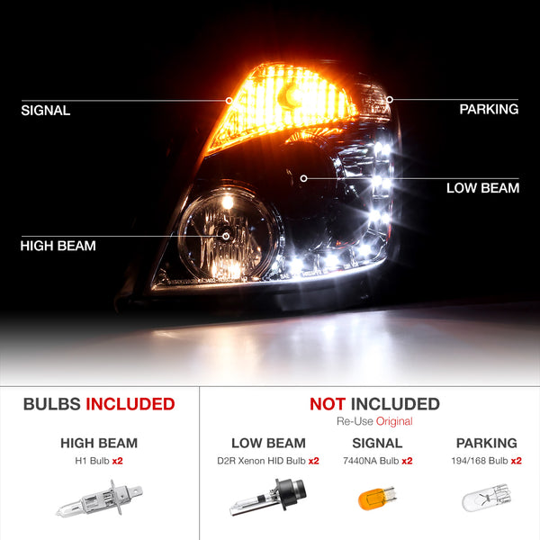 2003-2005 Nissan Z33 350Z Fairlady Smoked Headlight