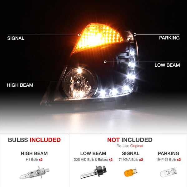 2006-2009 Nissan Z33 350Z Fairlady Black Headlight